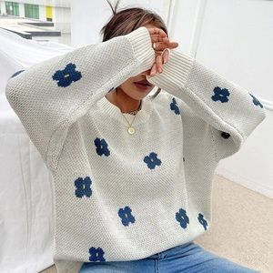 Shein Flower Sweater